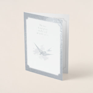 Metalizado Cartão de Foto de Aniversário de Prata