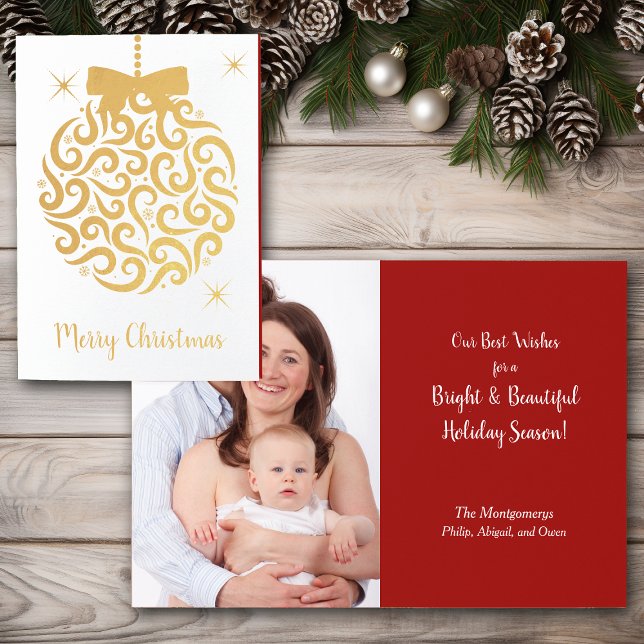 Metalizado Cartão de Foto Modelo de Árvore de Natal Retroativ (Criador carregado)