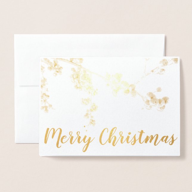 Metalizado Cartão de Natal (Frente com envelope)