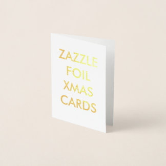 Metalizado Cartão de Natal de Folha de Ouro Personalizado