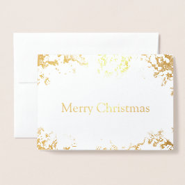 Metalizado Cartão de Natal Merry Foil Gold
