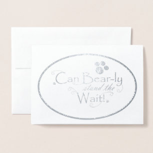 Metalizado Cartão de Natal para Cancer da Mama de Foil