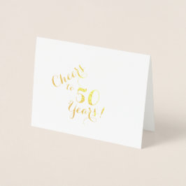 Metalizado Cartão de Nota de 50 Anos