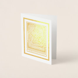 Metalizado Cartão de Nota de Folha de Casaco de Armas Van Wes