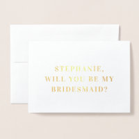 Cartão de Proposta Bridesmaid do Nome Elegante Min