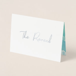 Metalizado Cartão de Revisão de Gênero Bonito