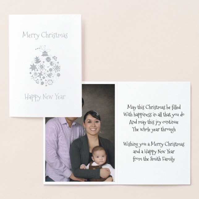 Metalizado Cartão de Saudação de Enfeites de natal Retroativo (Exibição)