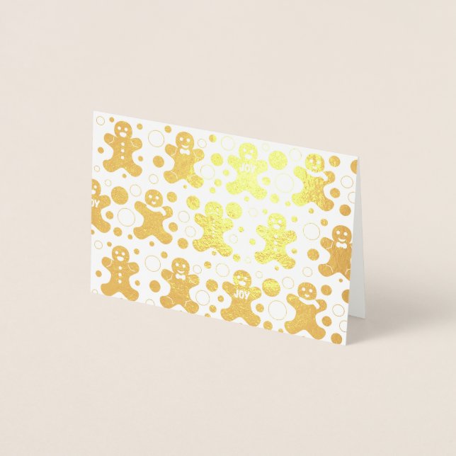 Metalizado Cartão de Saudação de Homens Gingerpão (Frente)