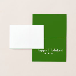 Metalizado Cartão de saudação de Natal da Silver Foil Winter 