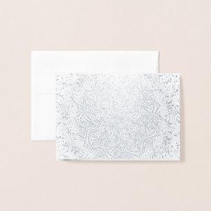 Metalizado Cartão de Saudação de Natal do vazio Silver Foil &