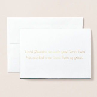 Metalizado Cartão de saudação "Pensando em Você"