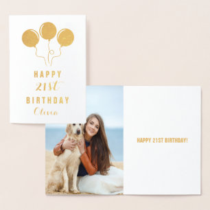 Metalizado Cartão de saudação personalizado de aniversário de