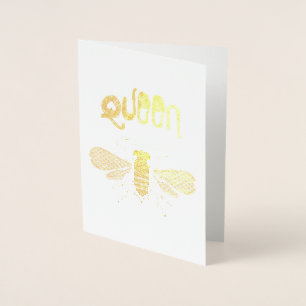 Metalizado Cartão de Saudação "Rainha Bee"