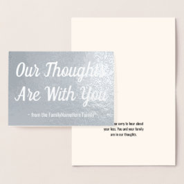 Metalizado Cartão de Simpatia das Folhas de cinza