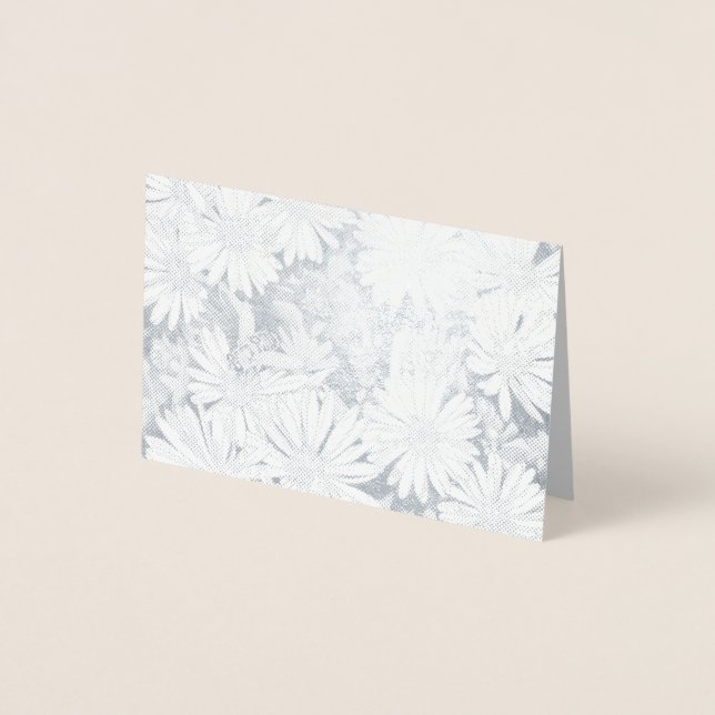 Metalizado Cartão de Visita Personalizado de Flor Selvagem de (Frente)