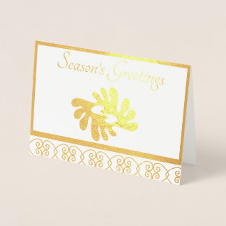 Metalizado Cartão Foil Adinkra bronya para Paz na Terra