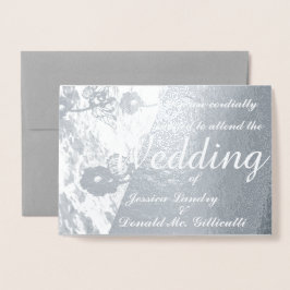 Metalizado Cartão Fotográfico de Cerimônia de Casamento