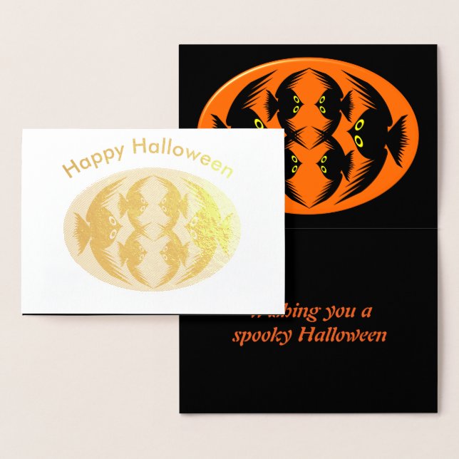 Metalizado Cartão Halloween Crows Foil (Exibição)