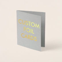 Cartão Personalizado de Saudação de Folha de Ouro