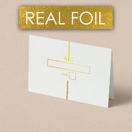 Metalizado Cartão Real Gold Foil Monograma