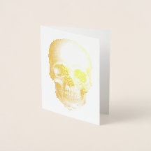 Cartão SKULL Gold Foil Note