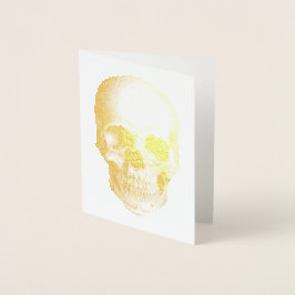 Metalizado Cartão SKULL Gold Foil Note