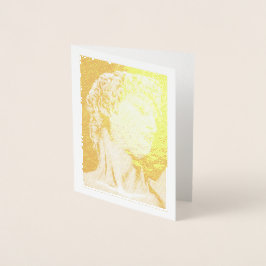 Metalizado David, depois de Michelangelo... cartão de nota de