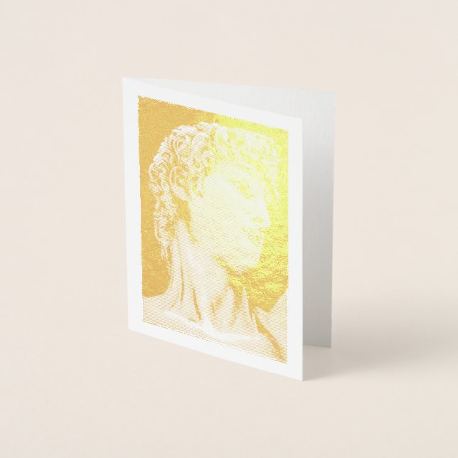 Metalizado David, depois de Michelangelo... cartão de nota de (Frente)