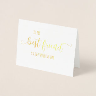 Metalizado Dourado para minha melhor amiga no cartão de dia d