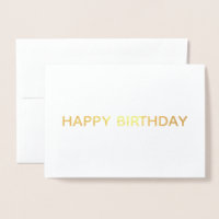Feliz aniversário - simples Cartão de Foto Gold