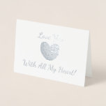 Metalizado HAMbWG - Cartão de folha prateada - Coração Dourad<br><div class="desc">Cartão de folha prata HAMbWG - Dourado coração - dentro Vazio para que você possa adicionar sua mensagem pessoal! A mensagem pode ser esmaltada ou branca no exterior, qualquer outra cor no dentro! Use como um cartões de agradecimentos ou altere o texto! Esta bela carta é perfeita para guardar para...</div>