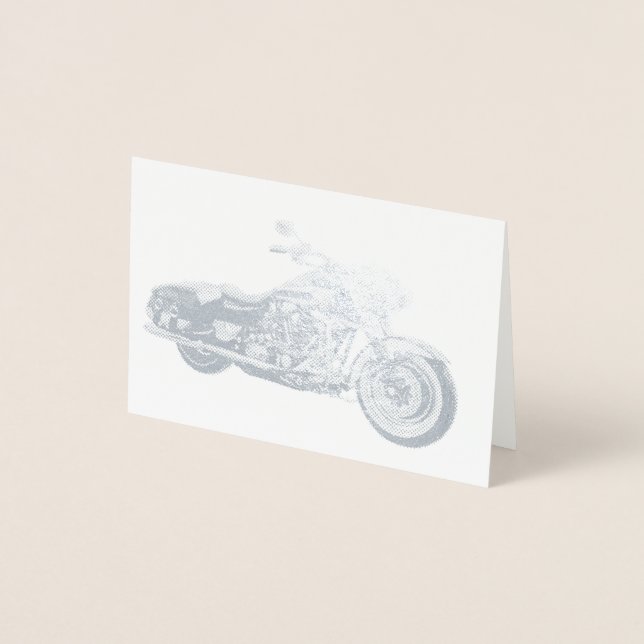 Metalizado HAMbWG - Cartão prateado - Moto (Frente)