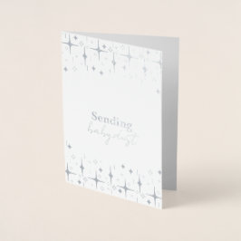 Metalizado Infertilidade do Cartão de Poeira do Bebê Desperta