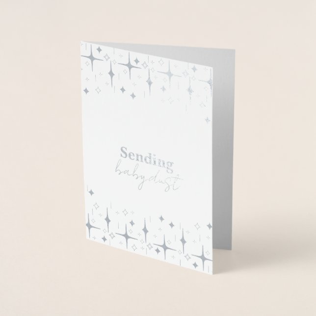 Metalizado Infertilidade do Cartão de Poeira do Bebê Desperta (Frente)