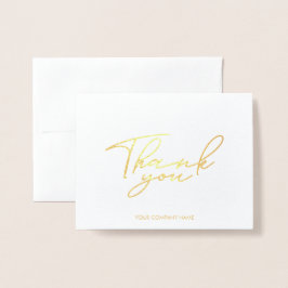 Metalizado Negócios elegantes Obrigado Cartão de Folha de Our