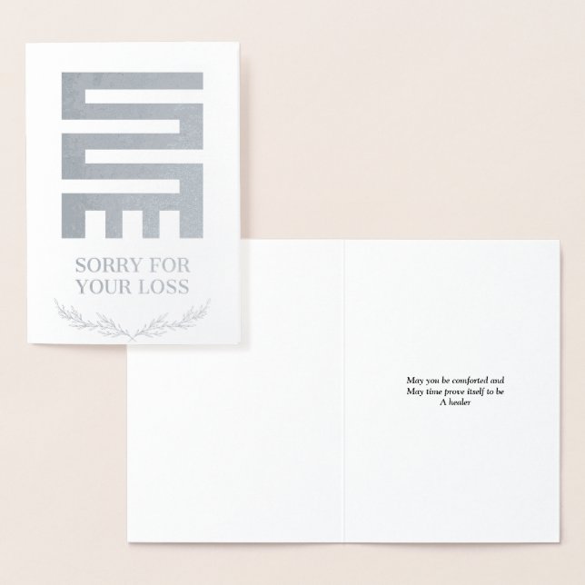 Metalizado Nkyinkyim Adinkra cartão de luto (Exibição)