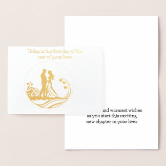 Metalizado O Cartão de Casamento de Hoje é o Primeiro Dia do 