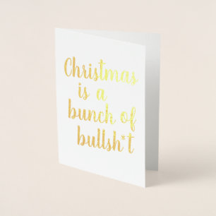 Metalizado O Natal é Bull - cartão tipográfico