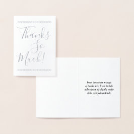 Metalizado "Obrigados Tão Elegantes e Personalizados!" Cartão