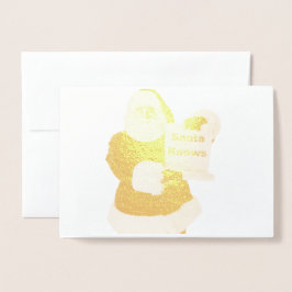 Metalizado Papais noeis conhecem o cartão de Natal