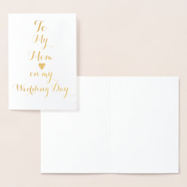 Metalizado Para a minha mãe no meu Cartão Personalizado de Fo