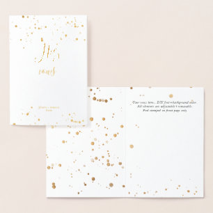 Metalizado PixDezines Gold Brush Script Seus Votos Cartão de