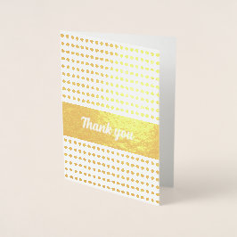 Metalizado Simples personalização Obrigado Cartão de Foil