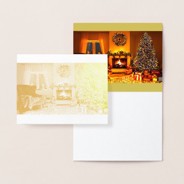 Metalizado Um Feliz Natal para você e seu Cartão de Foil (Display)