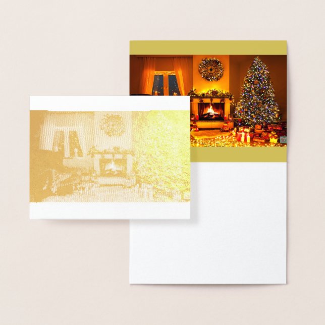 Metalizado Um Feliz Natal para você e seu Cartão de Foil (Display)