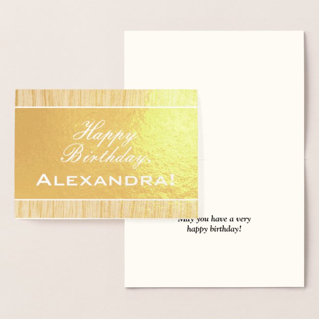 Metalizado Vintage e Cartão Tradicional de "Parabéns" (Exibição)