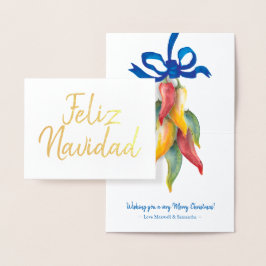 Metalizado Watercolor e Cartão de Natal Real Foil