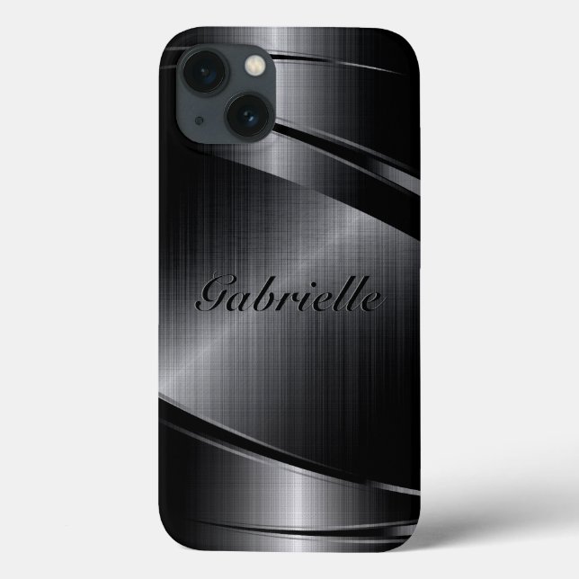 Metallic Black Design Brushed Aluminum Look (Verso)