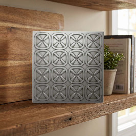 Metallic Geometric Tarnished Silver #5 ID1227