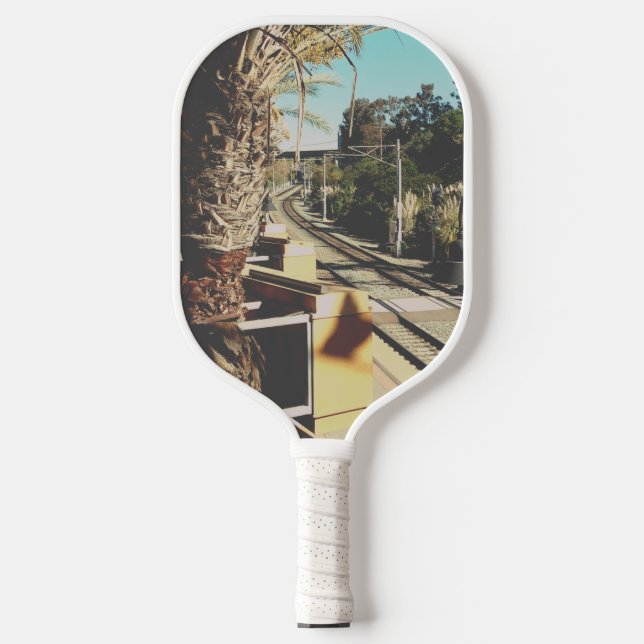 Metallic Nature Cityscape 2 Pickleball Paddle (Front)